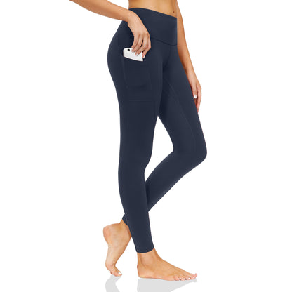 High-Waist Stretch Fitness Pants in Nude (Nine-point)