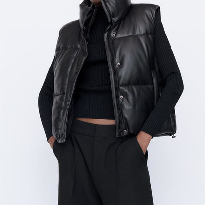 Fluffy Thick Down Vest for Women's Street Fashion