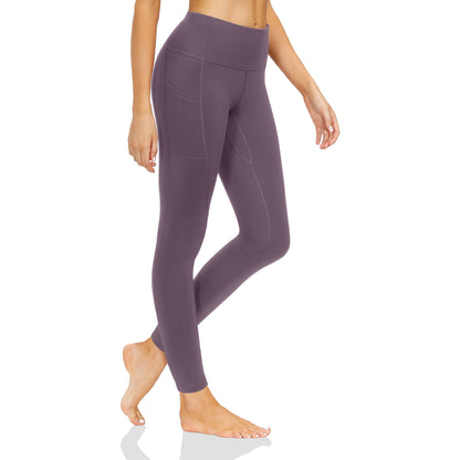 High-Waist Stretch Fitness Pants in Nude (Nine-point)