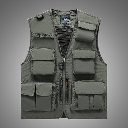 Men's Casual Fishing Vest in Polyester Fiber