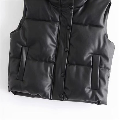 Fluffy Thick Down Vest for Women's Street Fashion
