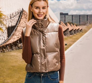 Fluffy Thick Down Vest for Women's Street Fashion